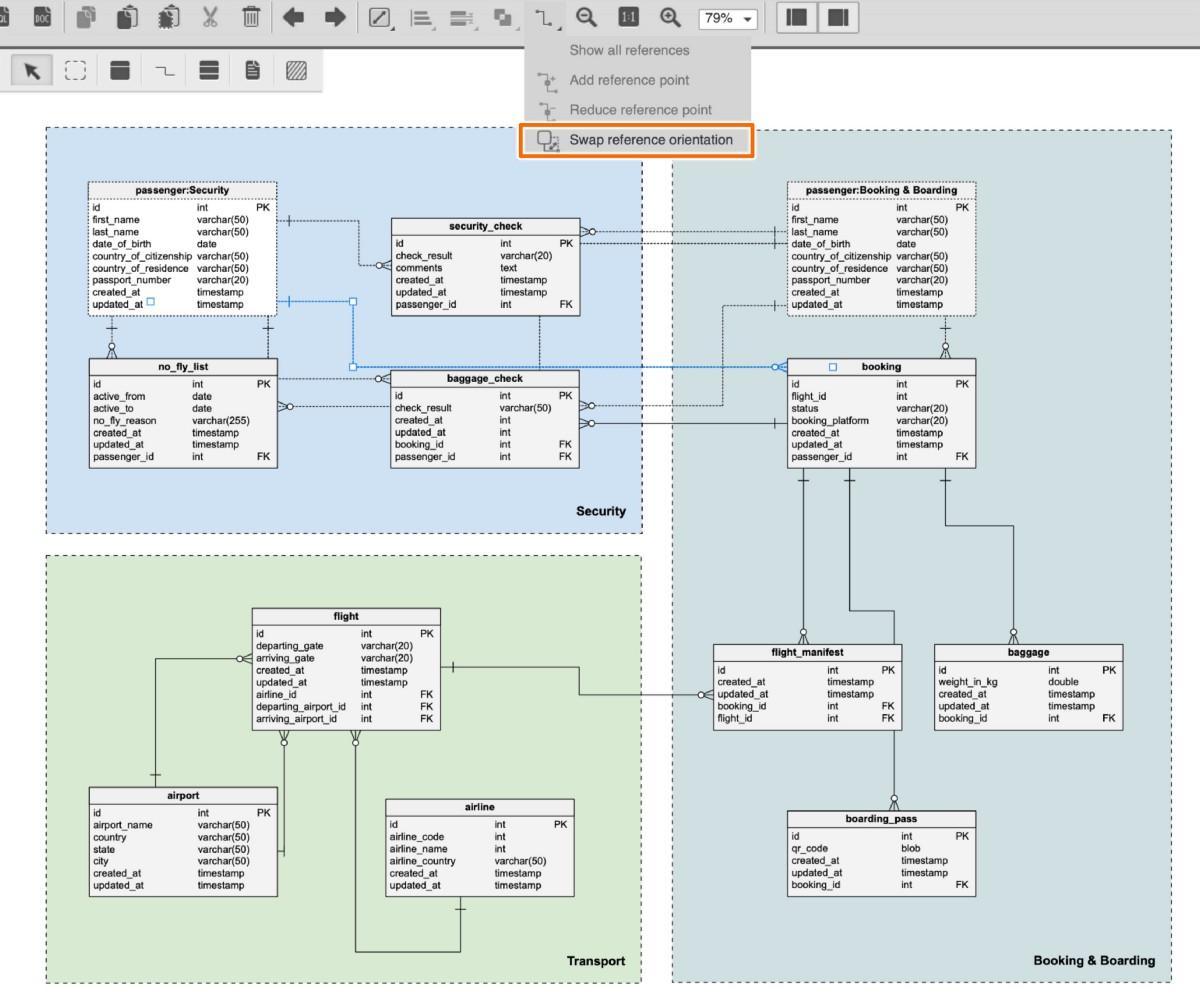 How to align elements in Vertabelo?