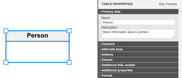 Physical Diagrams in Vertabelo