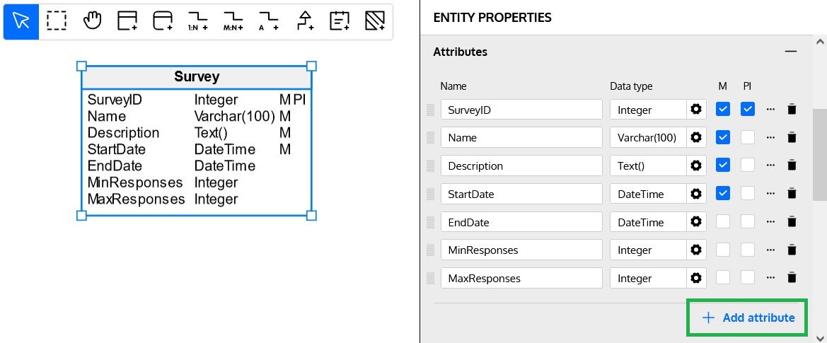 database design for online survey system