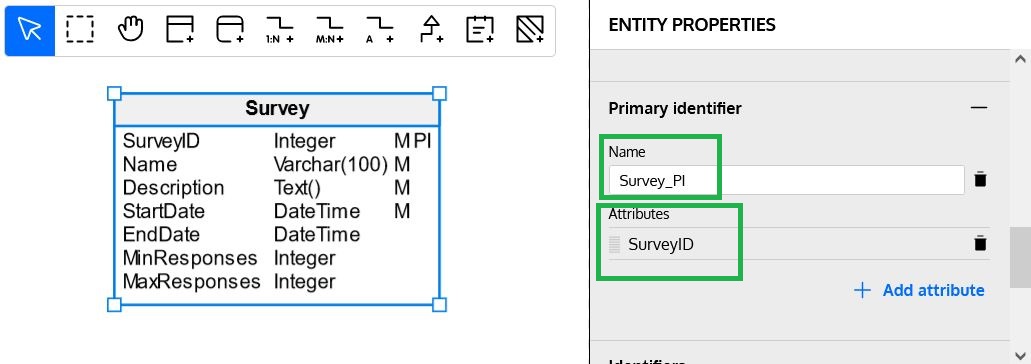 database design for online survey system