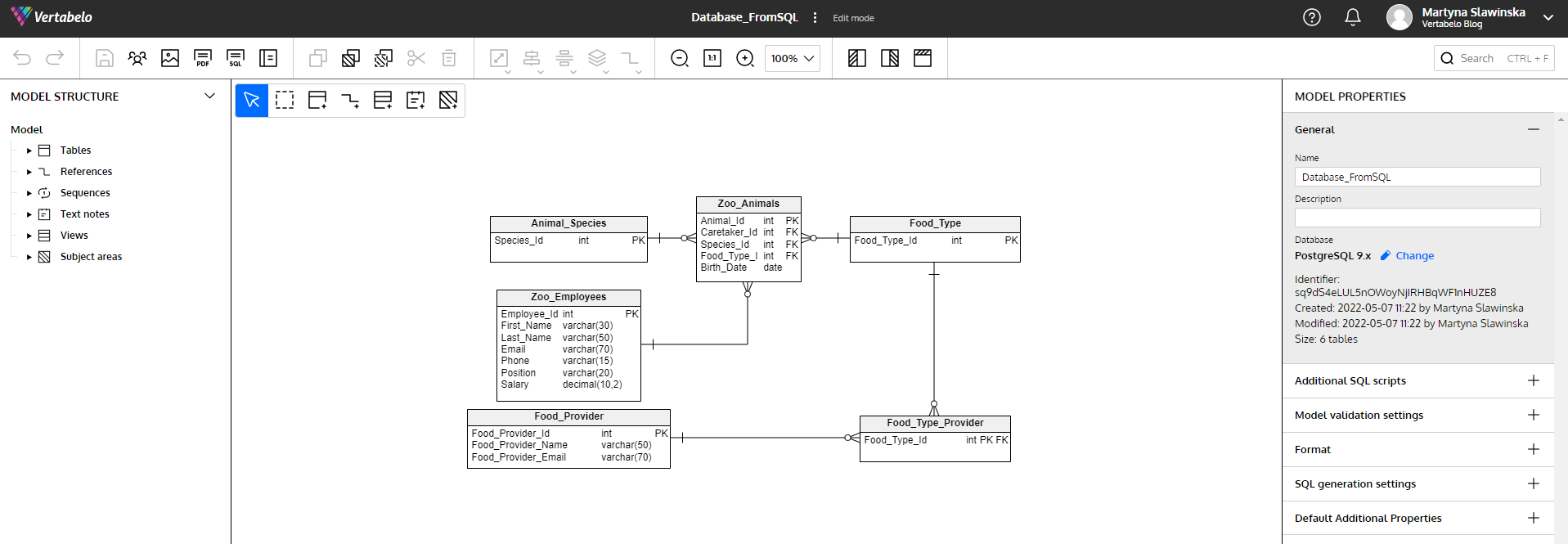 How to Create a Database Diagram from a DDL in Vertabelo