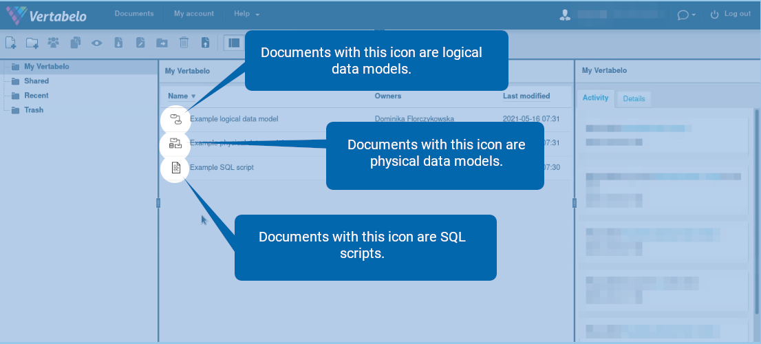 Vertabelo Document Types 