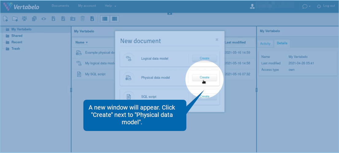 Import a DDL Script into Vertabelo