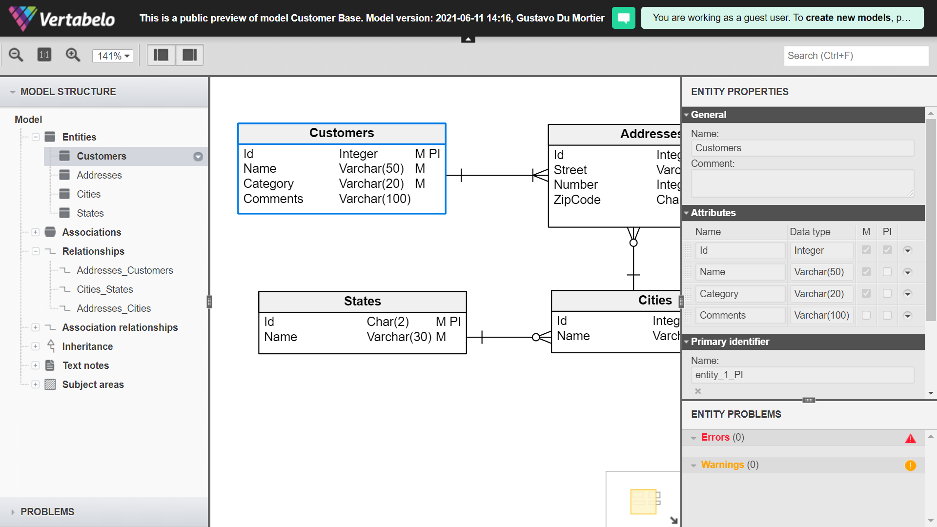 	How to Share Your Vertabelo Model with Your Client