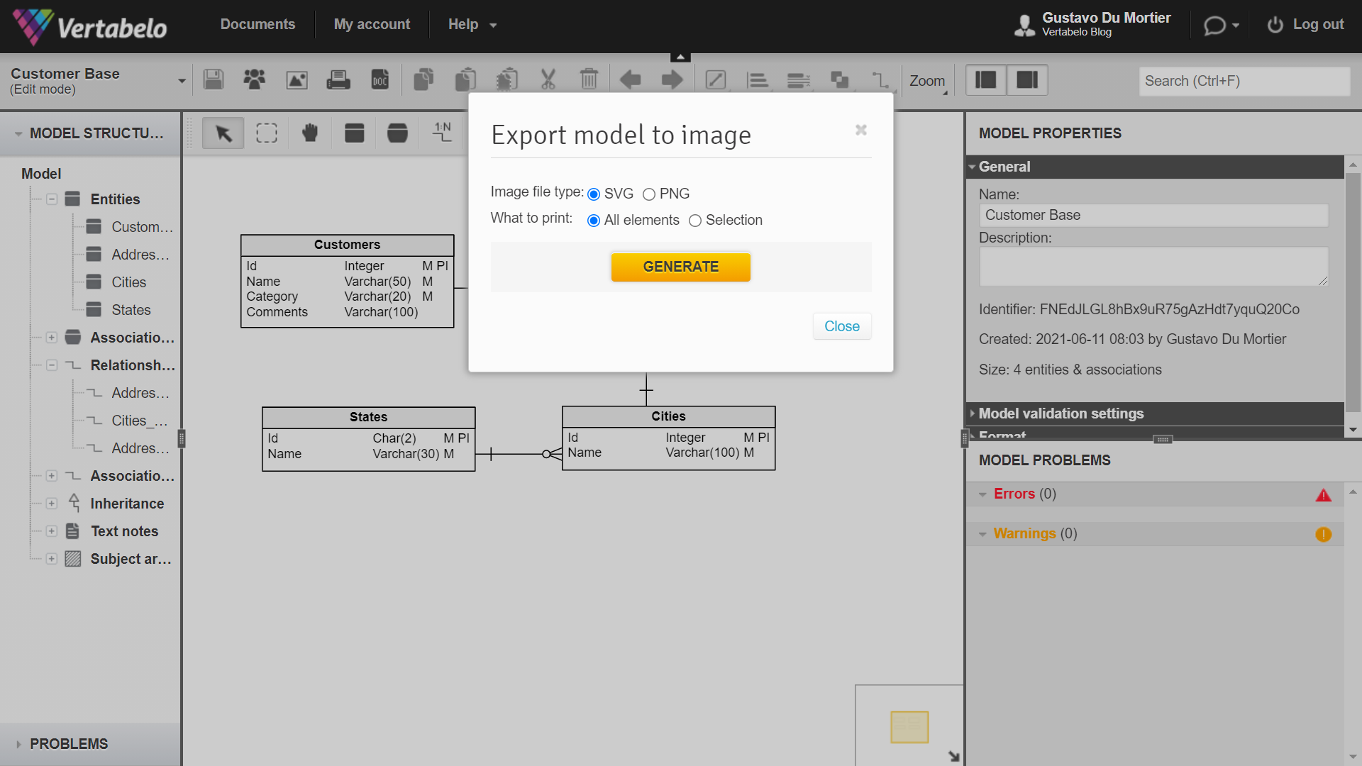 	How to Share Your Vertabelo Model with Your Client