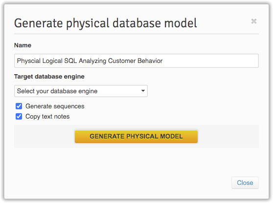 generate physical model