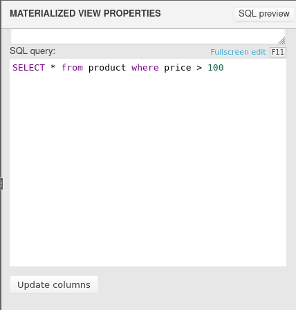 How to Model Snowflake Materialized Views in Vertabelo