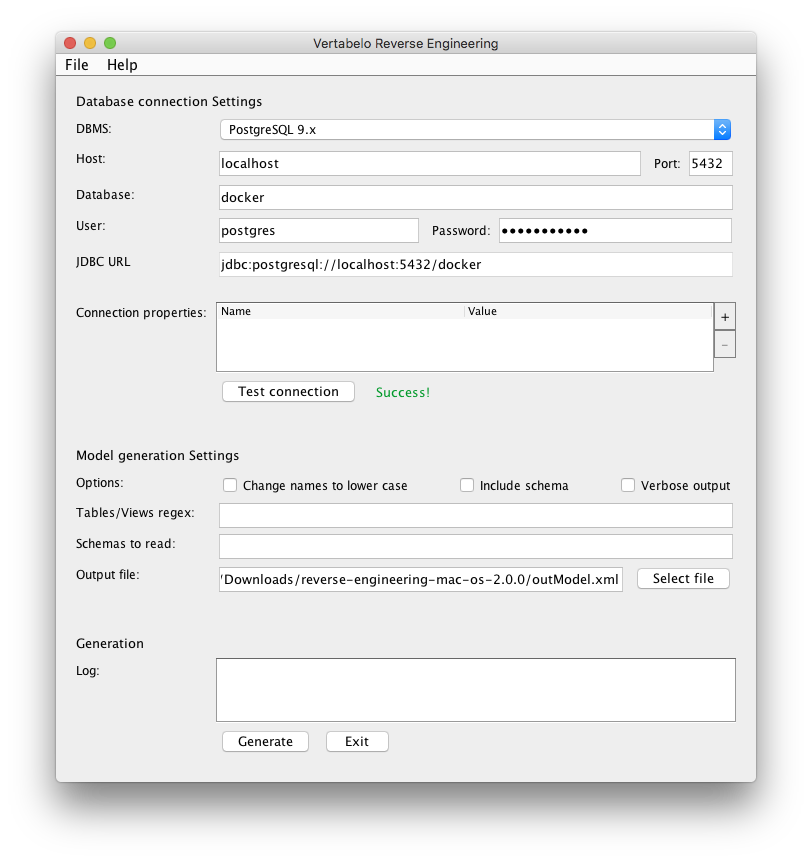 Vertabelo reverse engineering tool