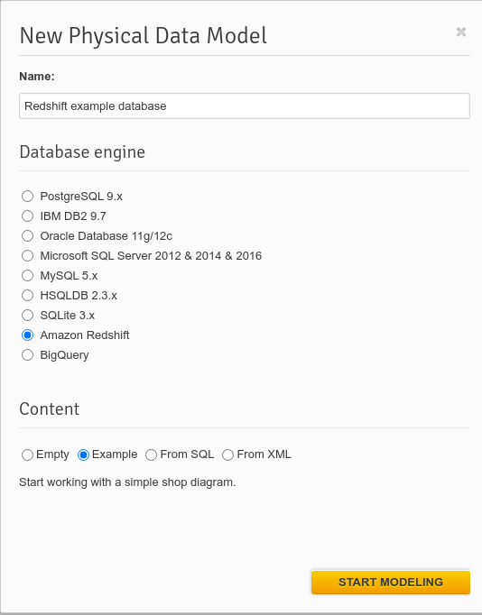 New Physical Data Model