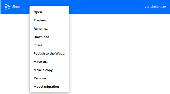 Context menu