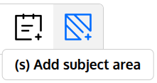 Subject area in toolbox
