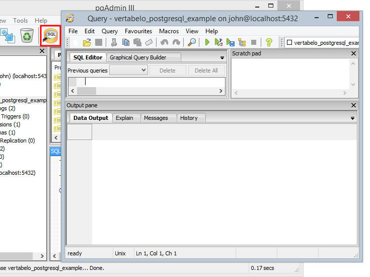 pgAdmin - Query tool